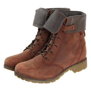 Teva Delavina Lace Boot Women's Waterproof Boots Size 8 Leather Brown Excellent